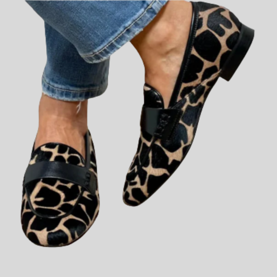 KATIE - MOCASINES CON ESTAMPADO DE LEOPARDO