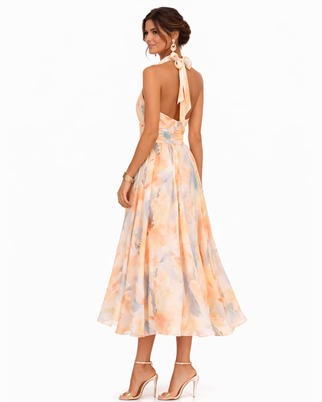 AURORA | VESTIDO CON CUELLO HALTER