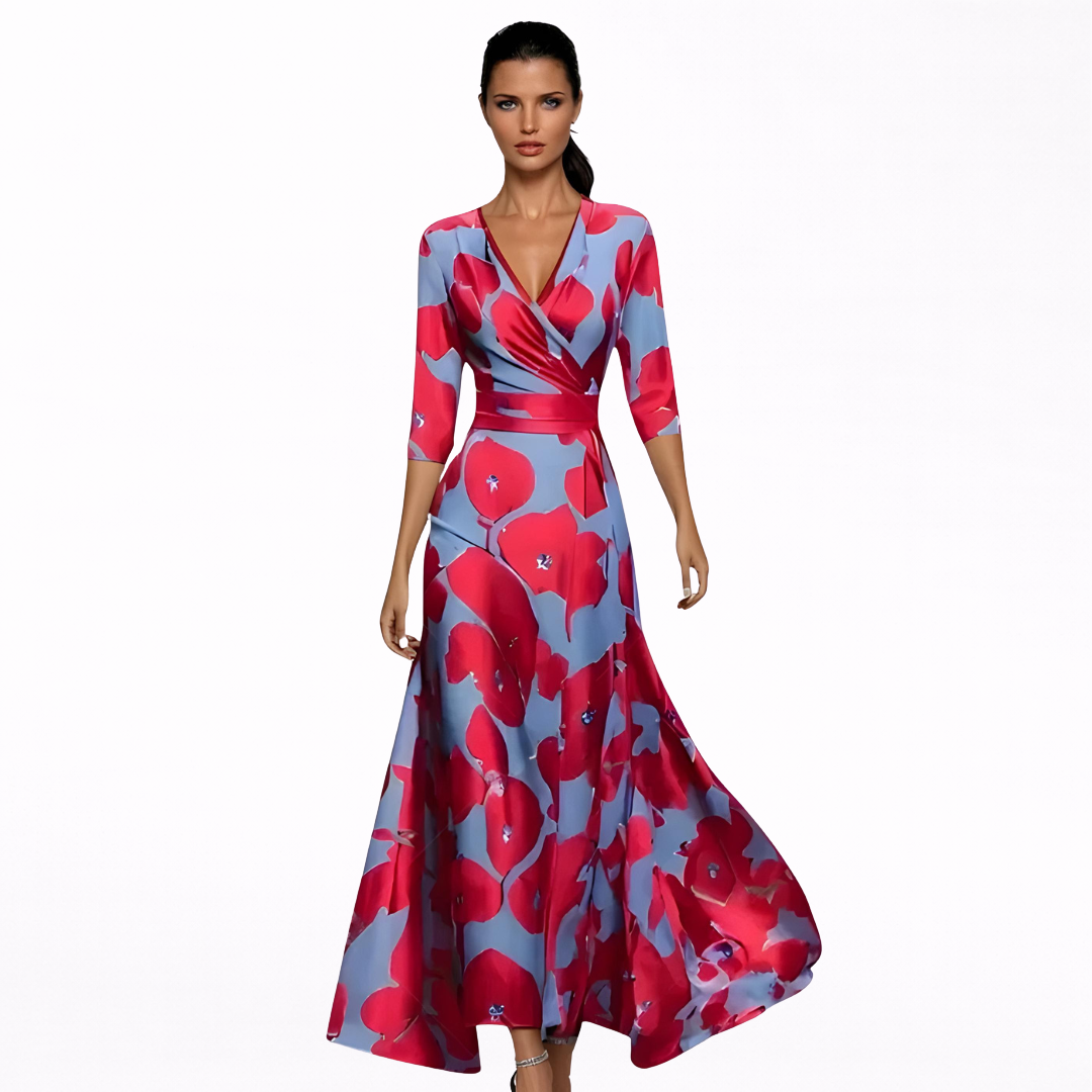 EMILIA | MAXI VESTIDO FLORAL ELEGANTE