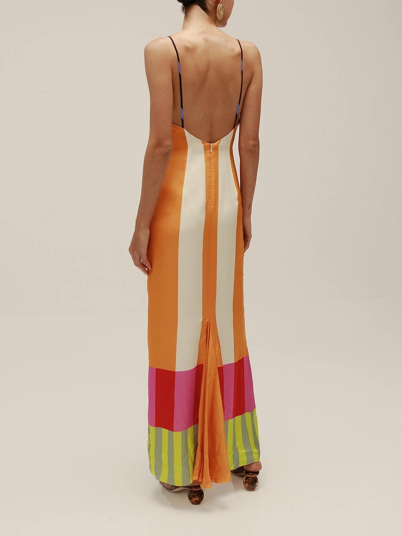 PALOMA | VESTIDO MAXI COLORIDO A RAYAS