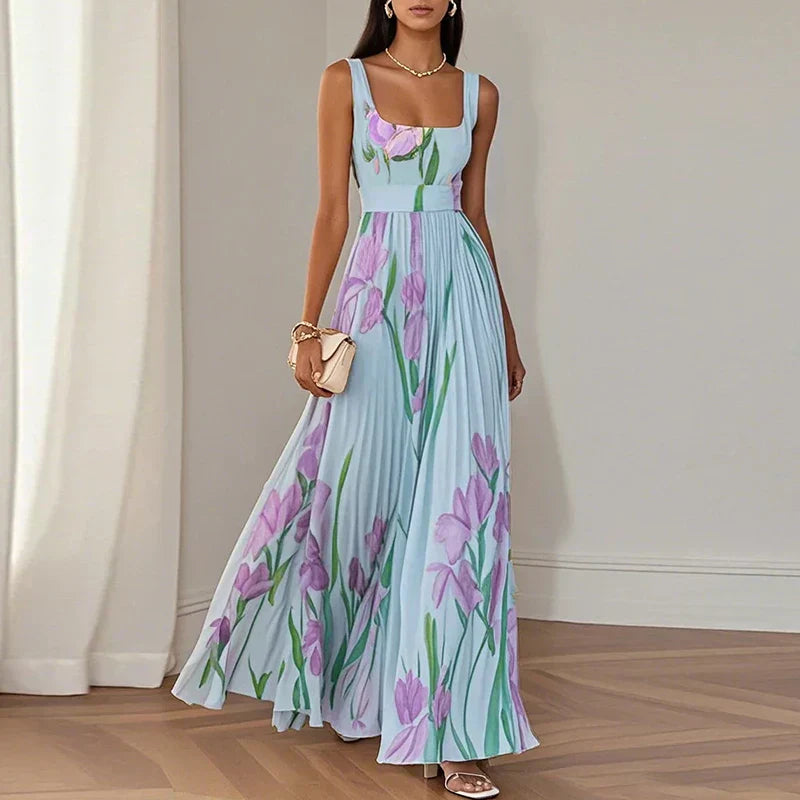 Oriah | Vestido Maxi de Corte A Estampado Floral