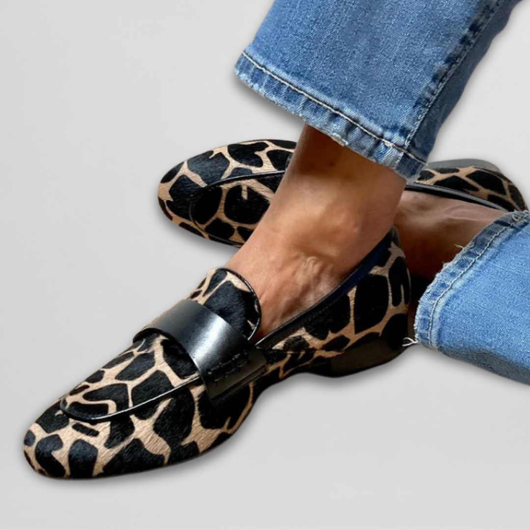 KATIE - MOCASINES CON ESTAMPADO DE LEOPARDO