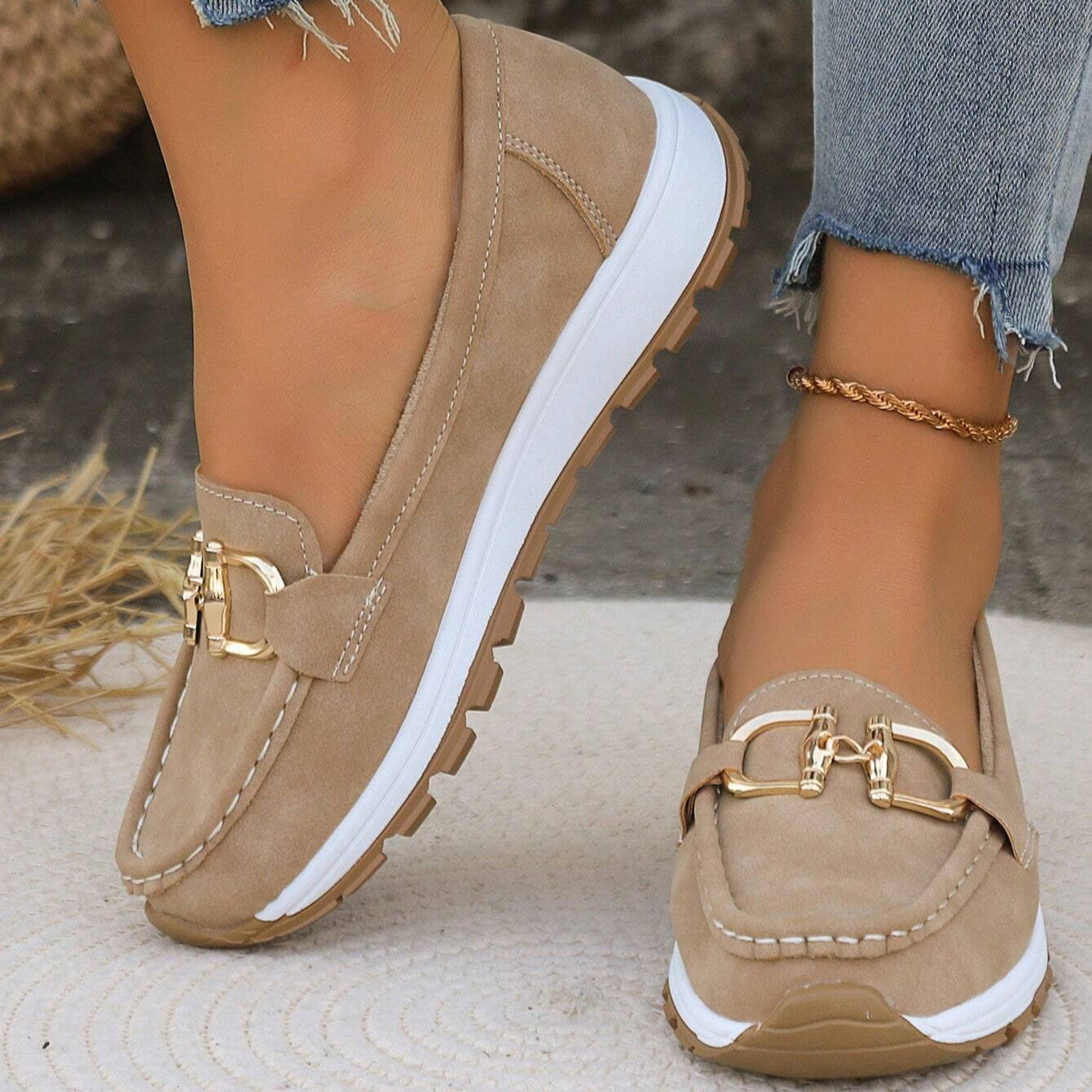 ELLIE - MOCASINES PLANOS CON HEBILLA
