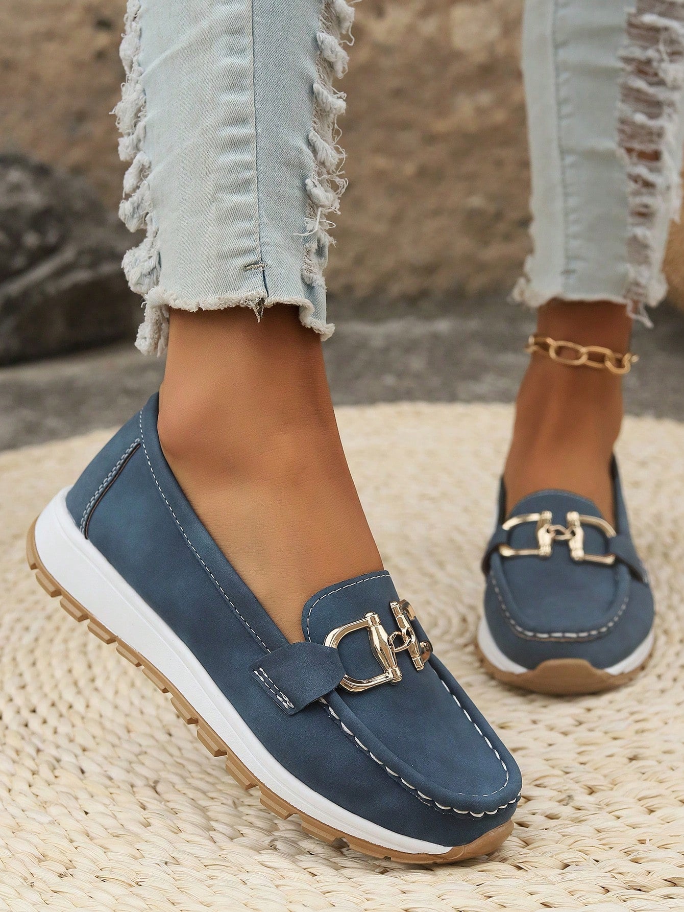 ELLIE - MOCASINES PLANOS CON HEBILLA