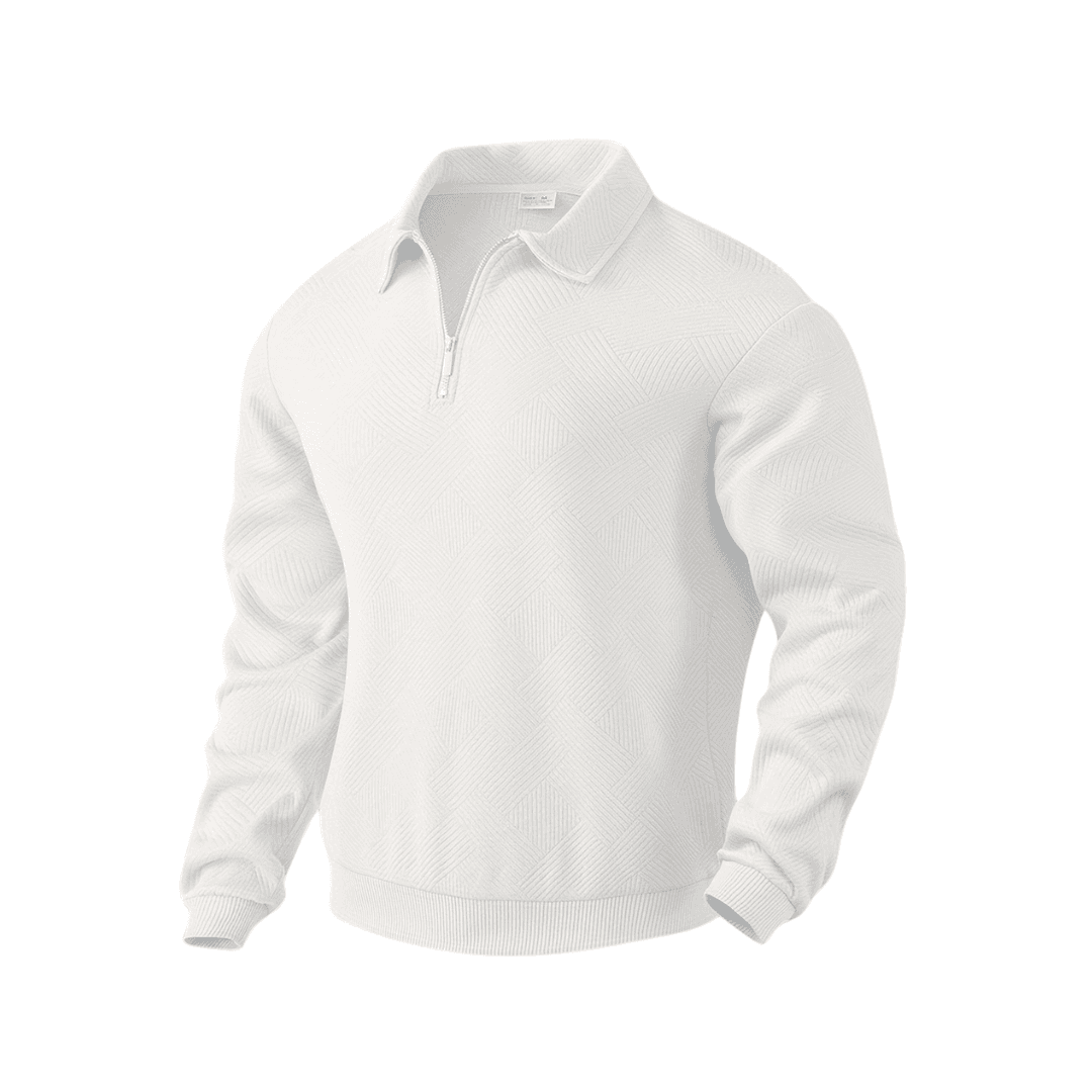 ÁLVARO | SUÉTER DE CREMALLERA CON ESTAMPADO ELEGANTE Y MODERNO