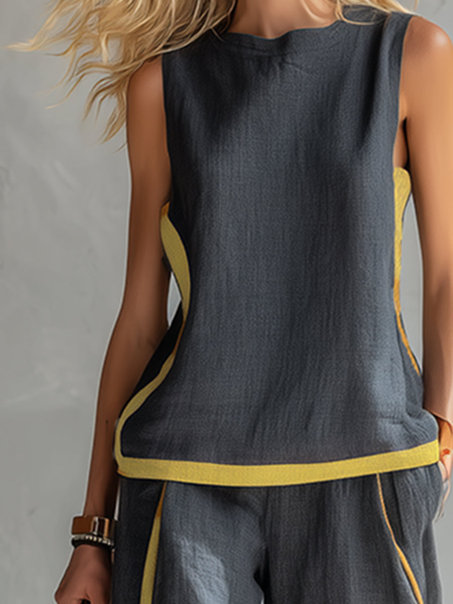 LEILA | CONJUNTO ELEGANTE DE LINO Y ALGODÓN