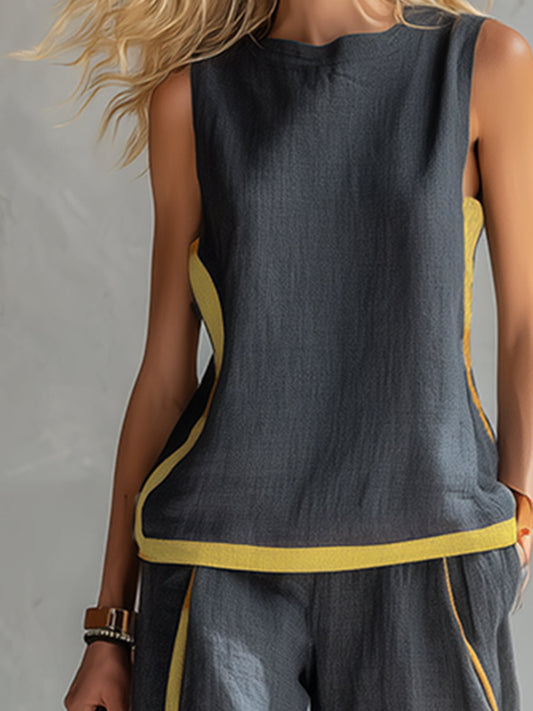 LEILA | CONJUNTO ELEGANTE DE LINO Y ALGODÓN