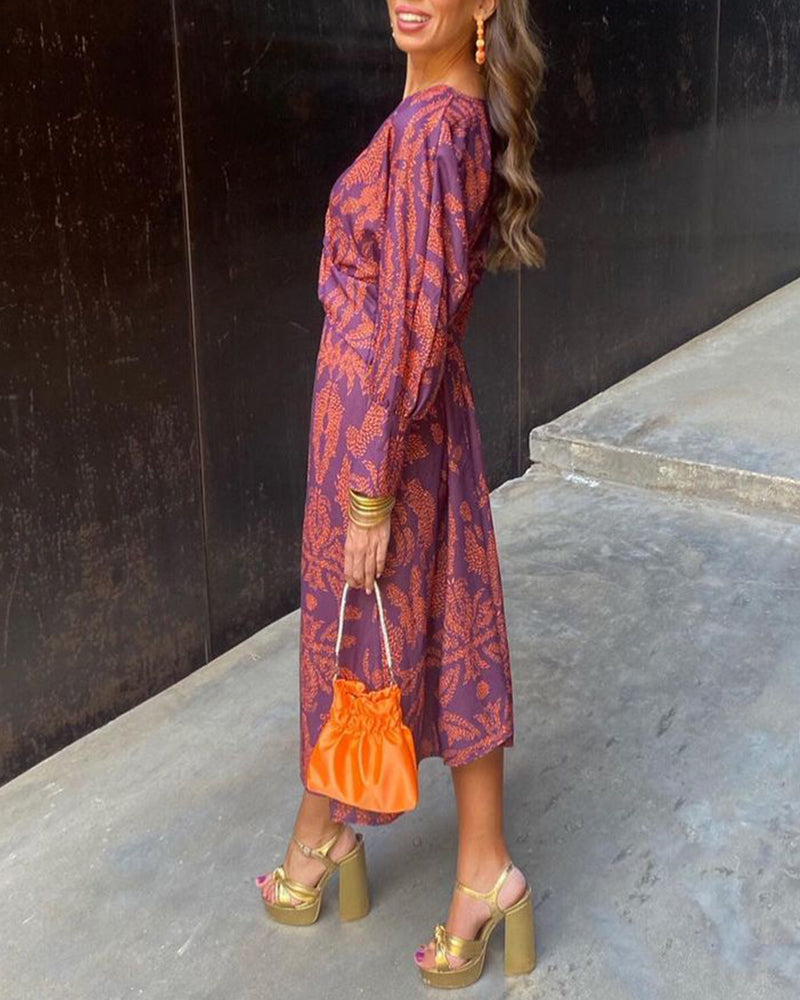 Celeste | Vestido Midi Elegante con Estampado Floral