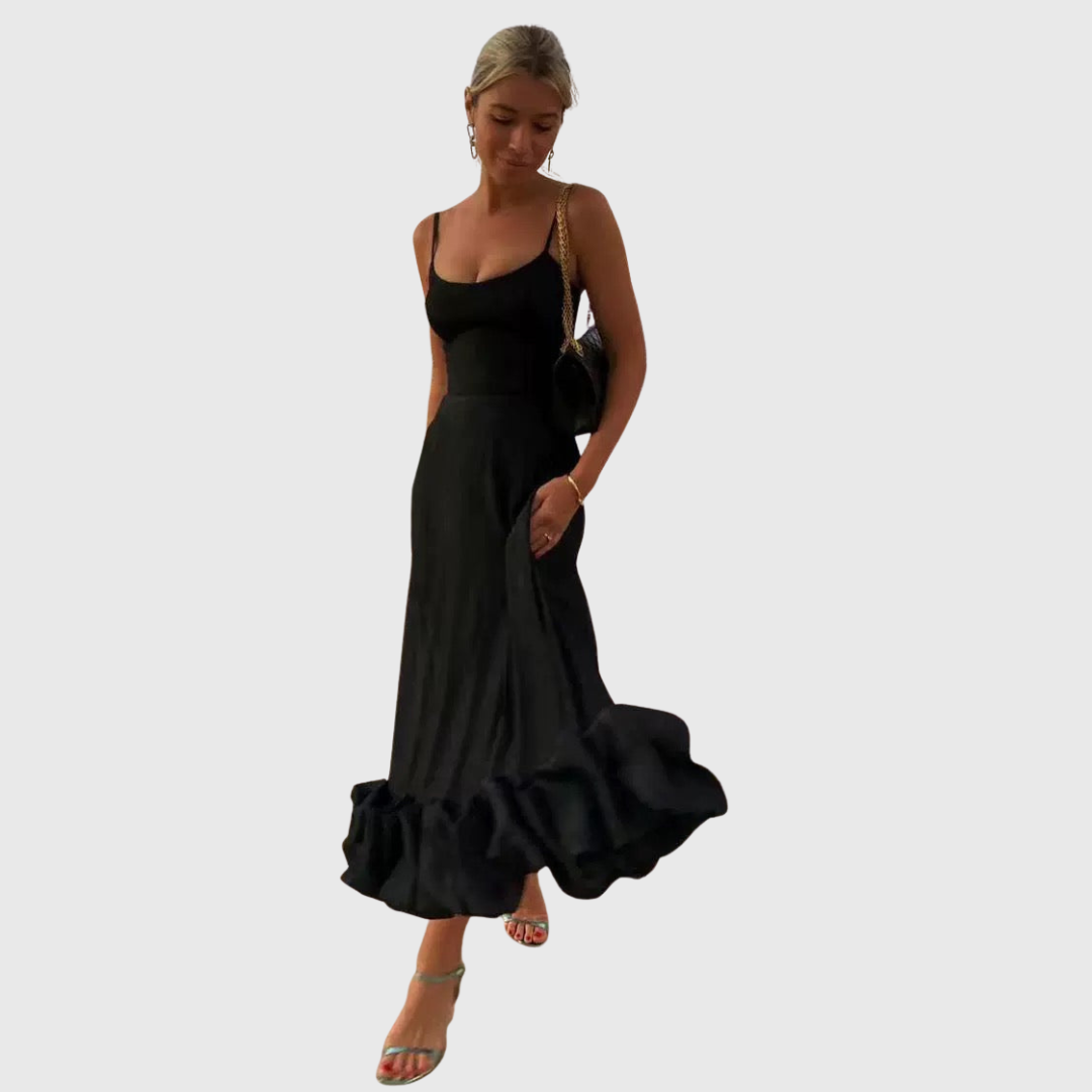 MARTA | VESTIDO LARGO DE CAÍDA FLUIDA
