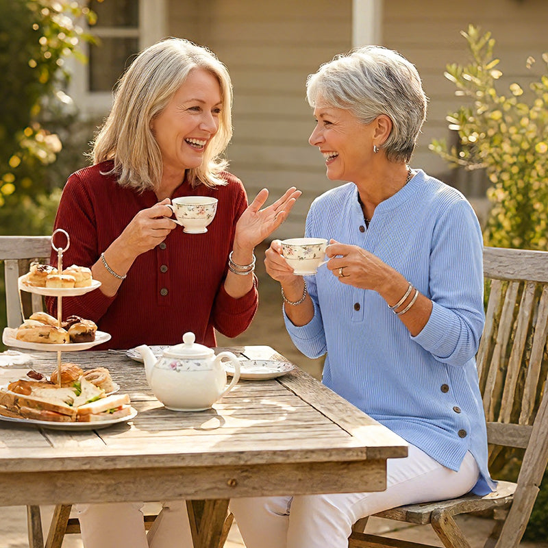 Sudadera de manga larga, tejido suelto, material liso y cuello redondo para mujer.