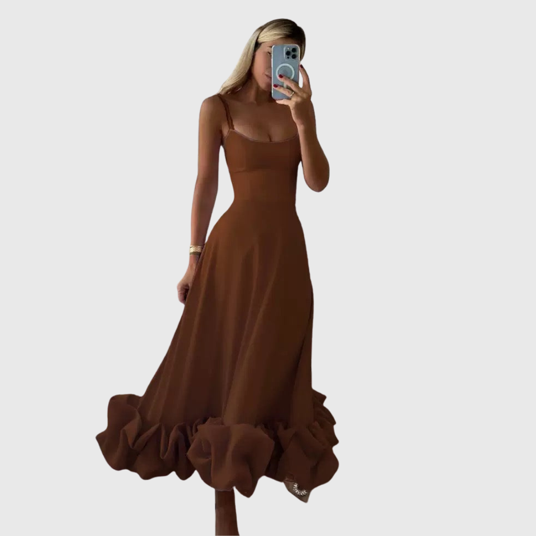 MARTA | VESTIDO LARGO DE CAÍDA FLUIDA