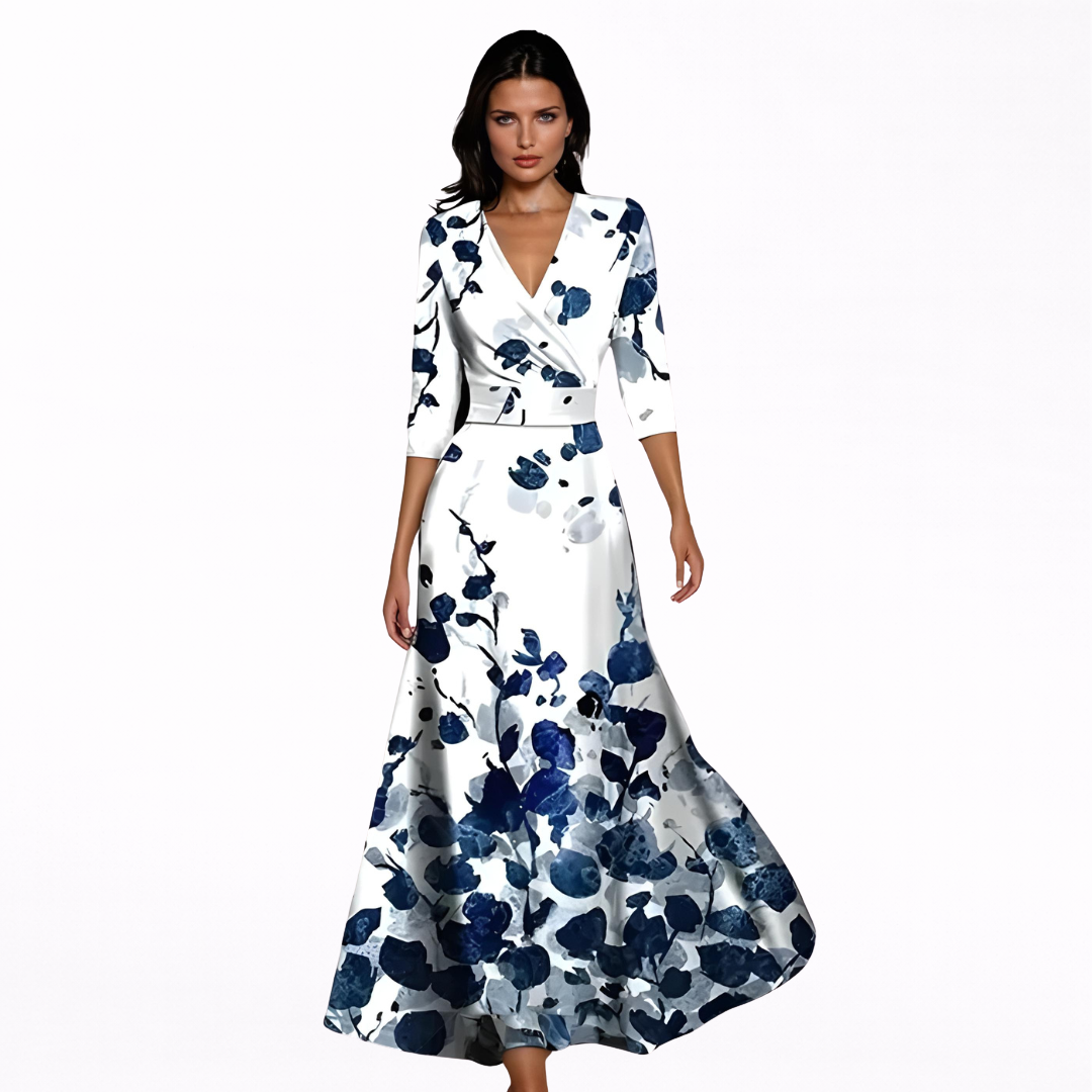 EMILIA | MAXI VESTIDO FLORAL ELEGANTE