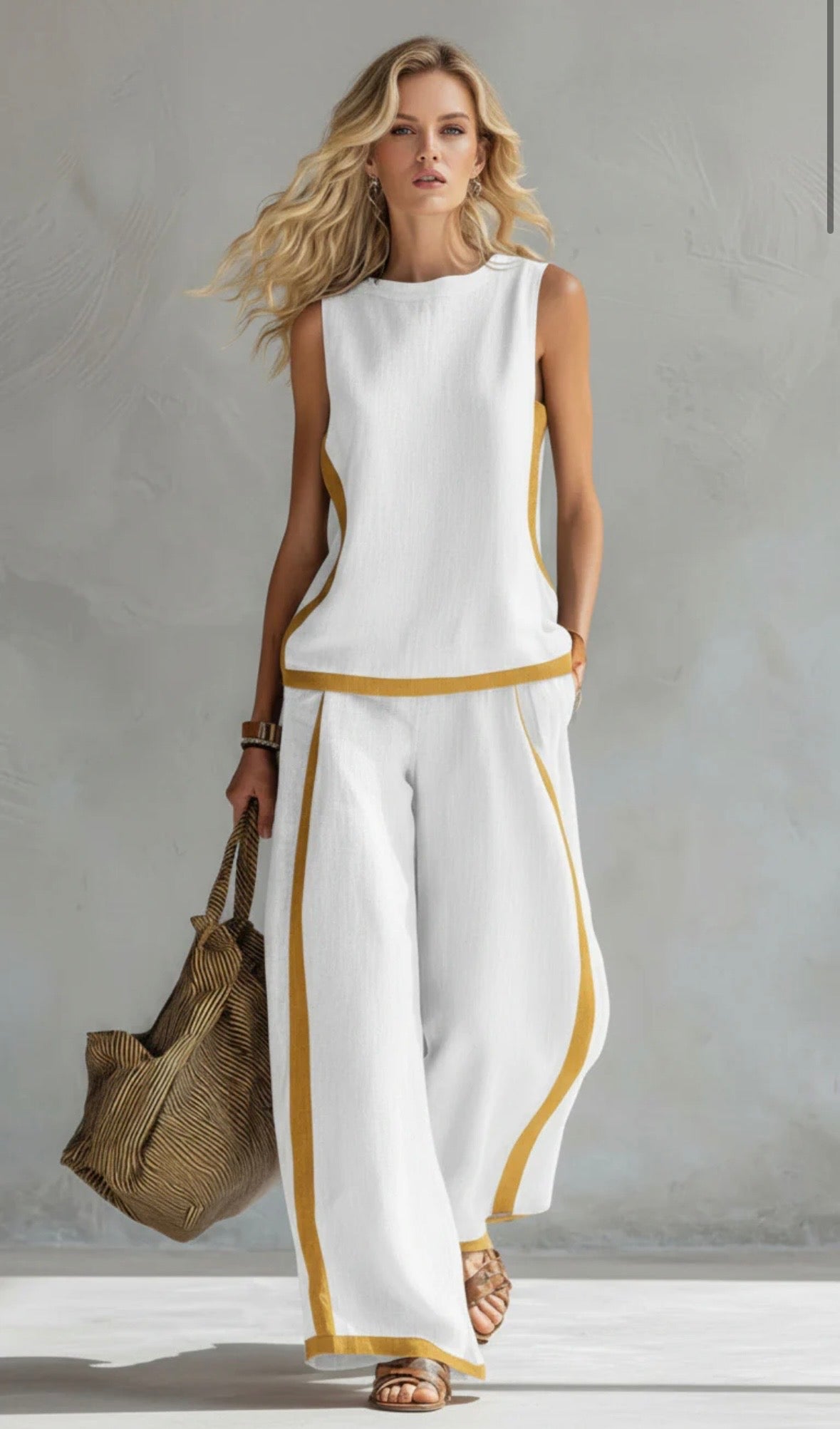 LEILA | CONJUNTO ELEGANTE DE LINO Y ALGODÓN