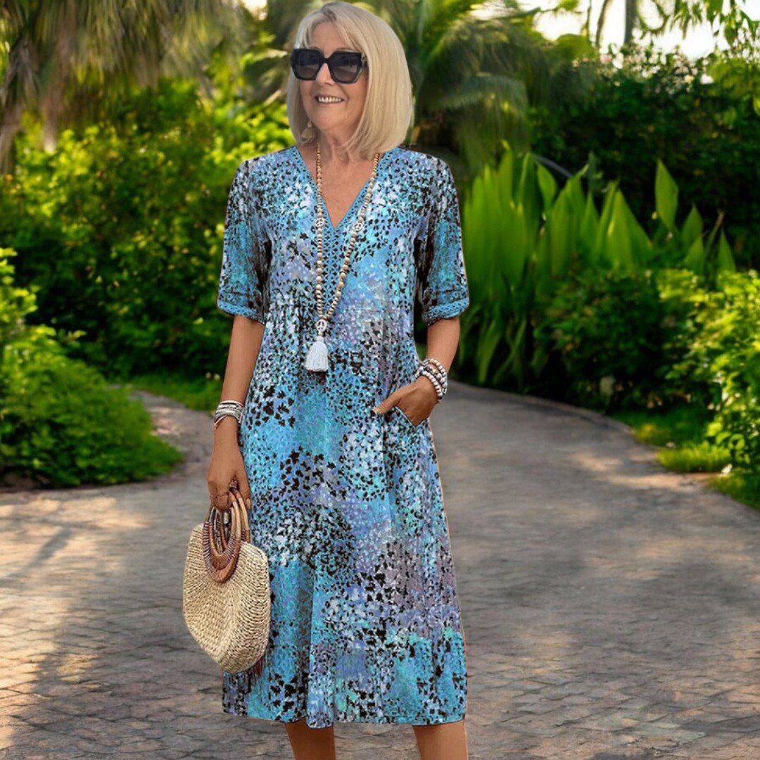 IRIS – VESTIDO FLUIDO LIGERO CON EFECTO FAVORECEDOR
