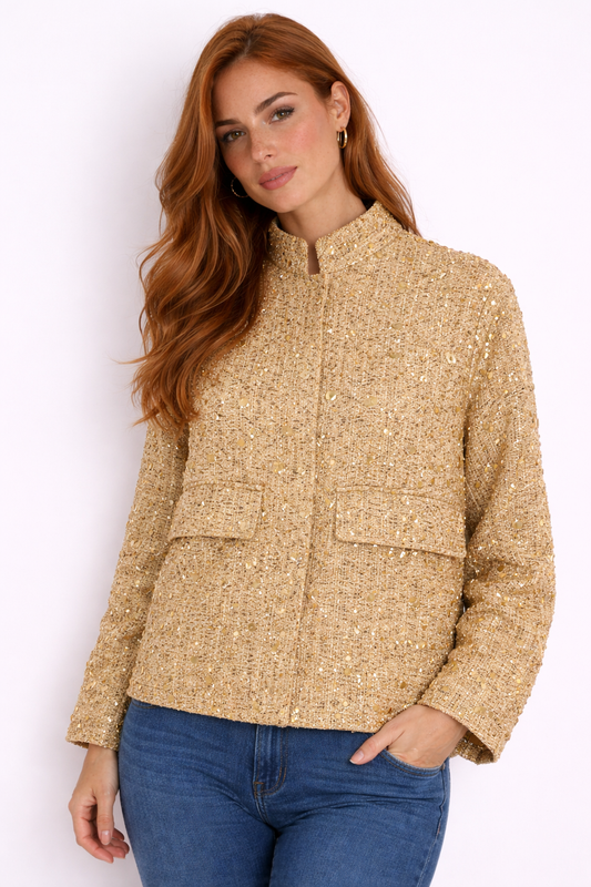 VICKY | CHAQUETA OVERSIZE DE LENTEJUELAS