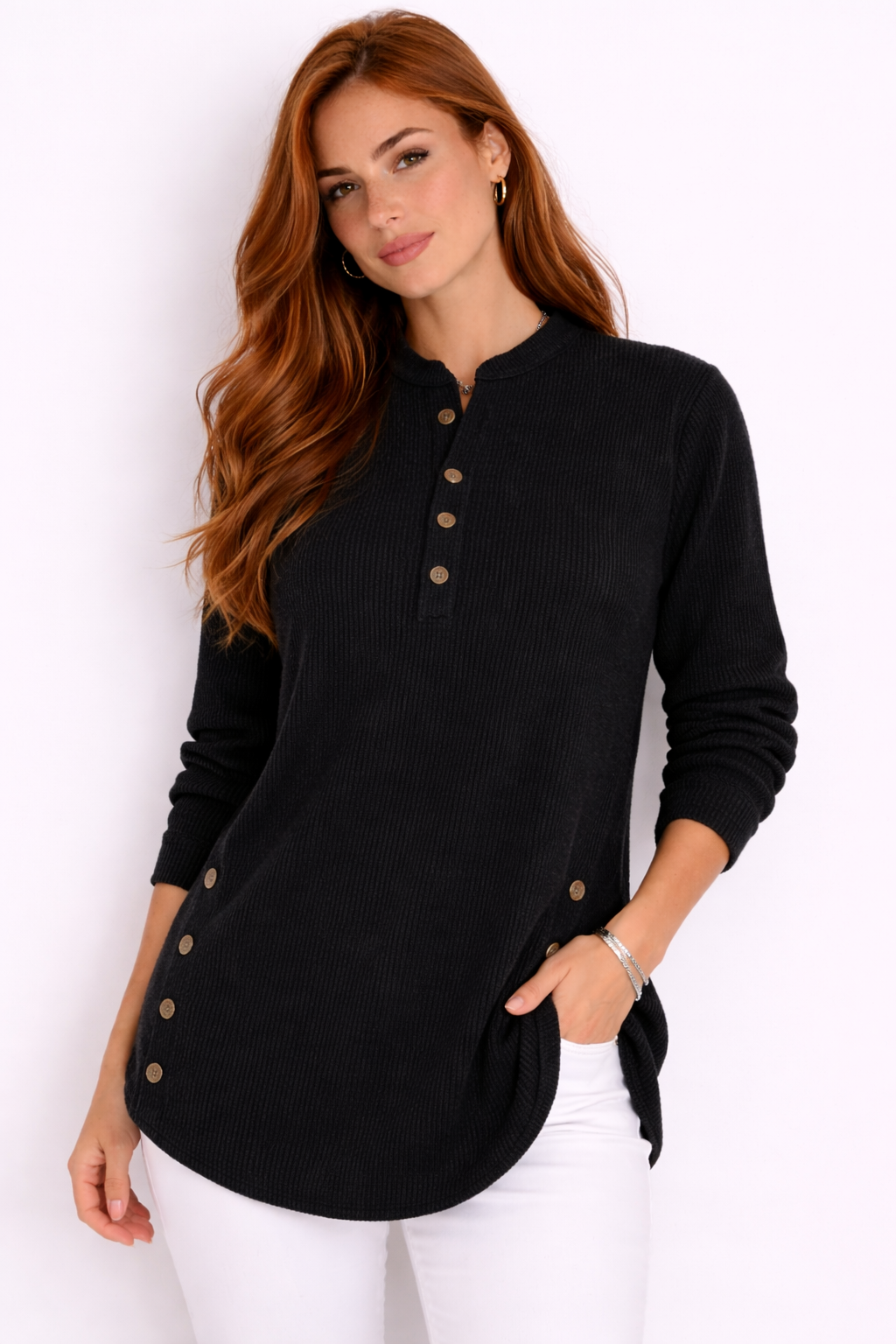 VALERIA | BLUSA ELEGANTE DE PUNTO CANALÉ