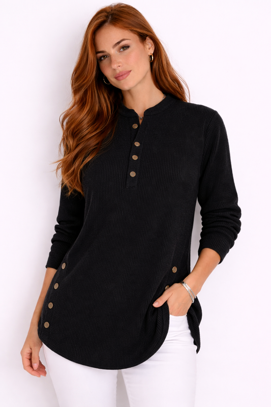 VALERIA | BLUSA ELEGANTE DE PUNTO CANALÉ