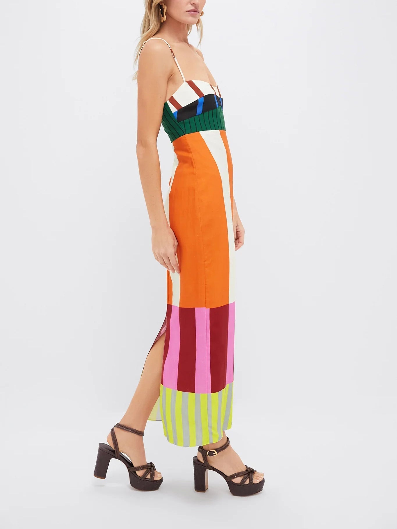 PALOMA | VESTIDO MAXI COLORIDO A RAYAS