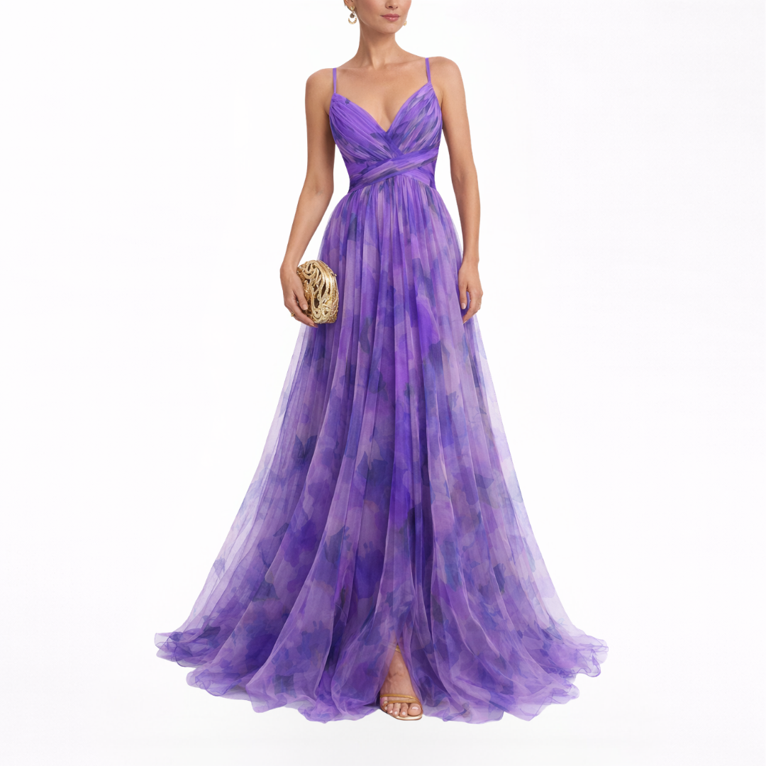 GISELLE | ENCANTADOR VESTIDO MAXI CON ESTAMPADO FLORAL