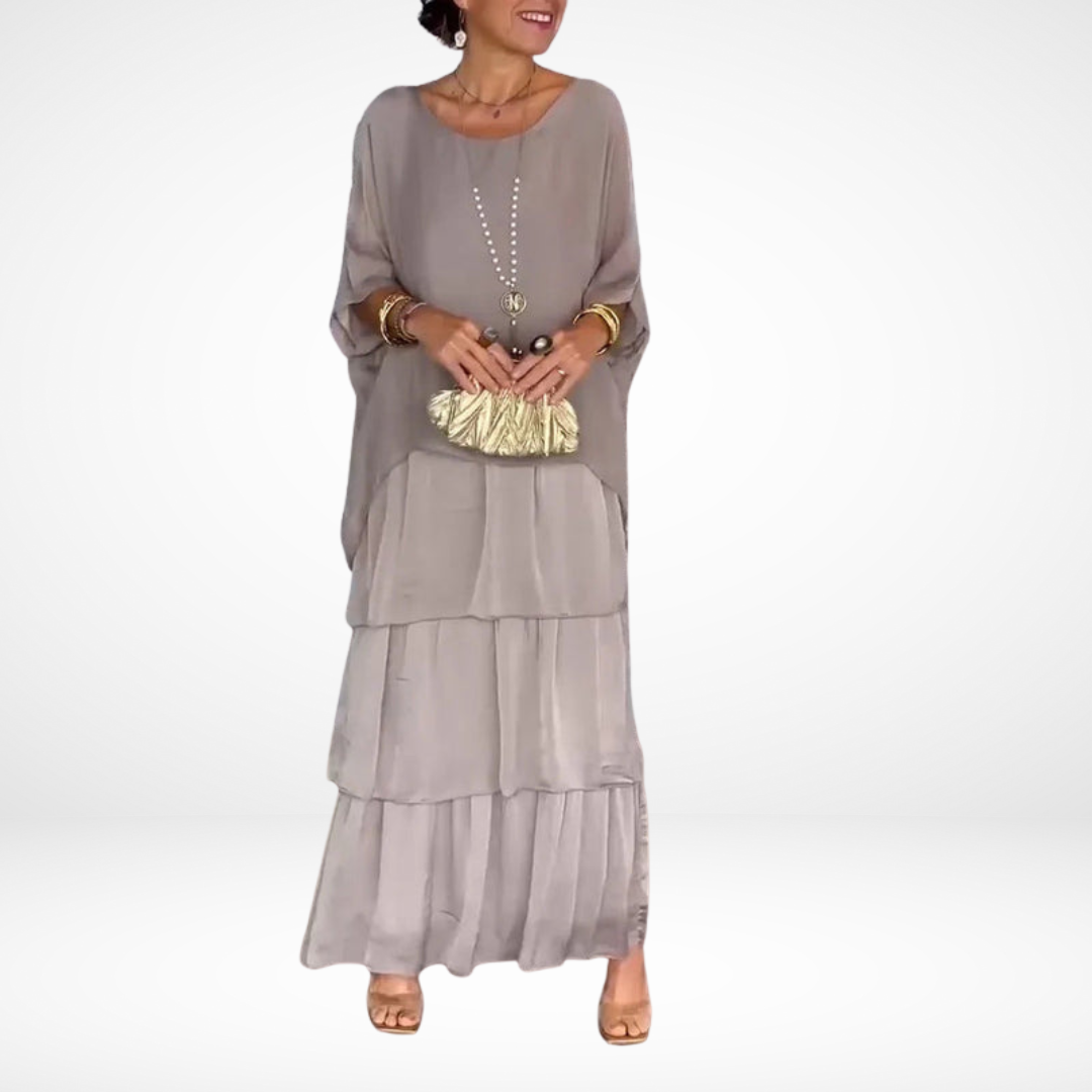 LUCÍA | VESTIDO LARGO DE ESTÉTICA RELAJADA Y VOLUMEN SOFISTICADO