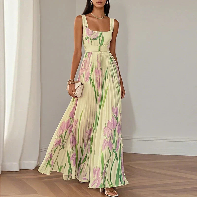 Oriah | Vestido Maxi de Corte A Estampado Floral