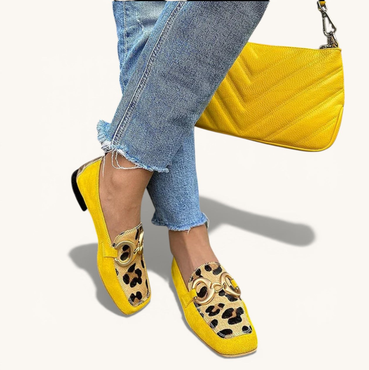 STELLE - MOCASINES CON ESTAMPADO ANIMAL