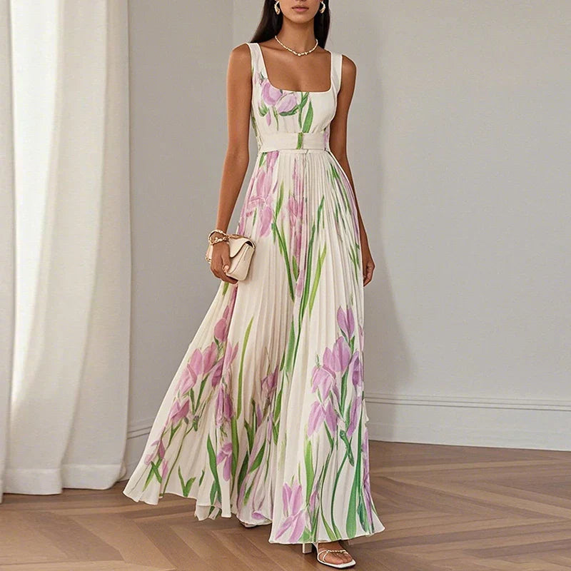 Oriah | Vestido Maxi de Corte A Estampado Floral