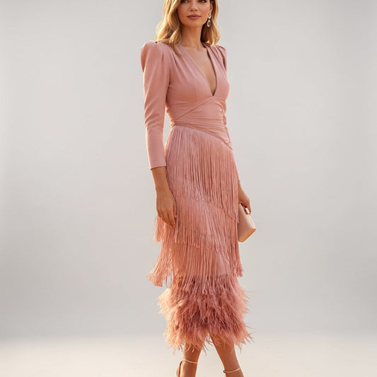 SOFÍA | VESTIDO CON FLECOS