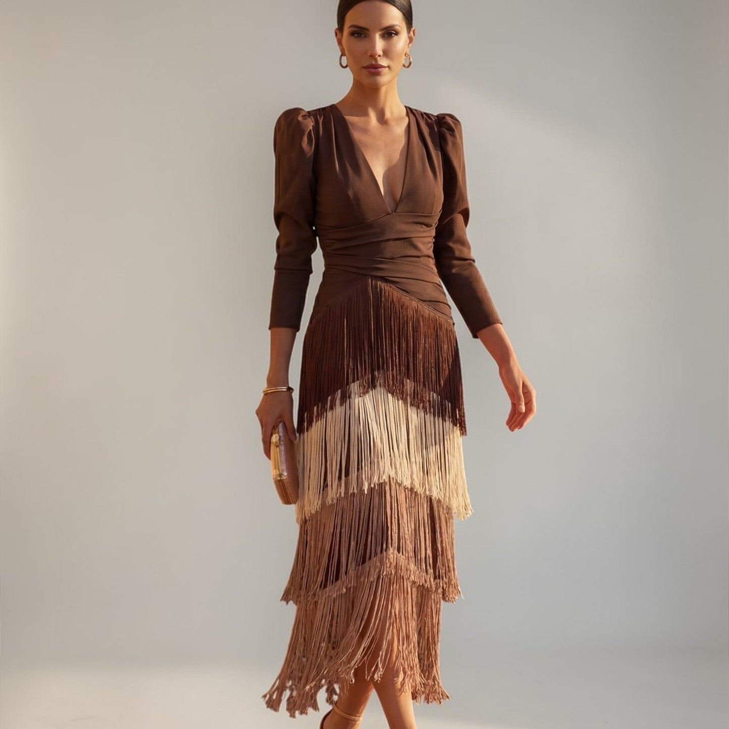 SOFÍA | VESTIDO CON FLECOS