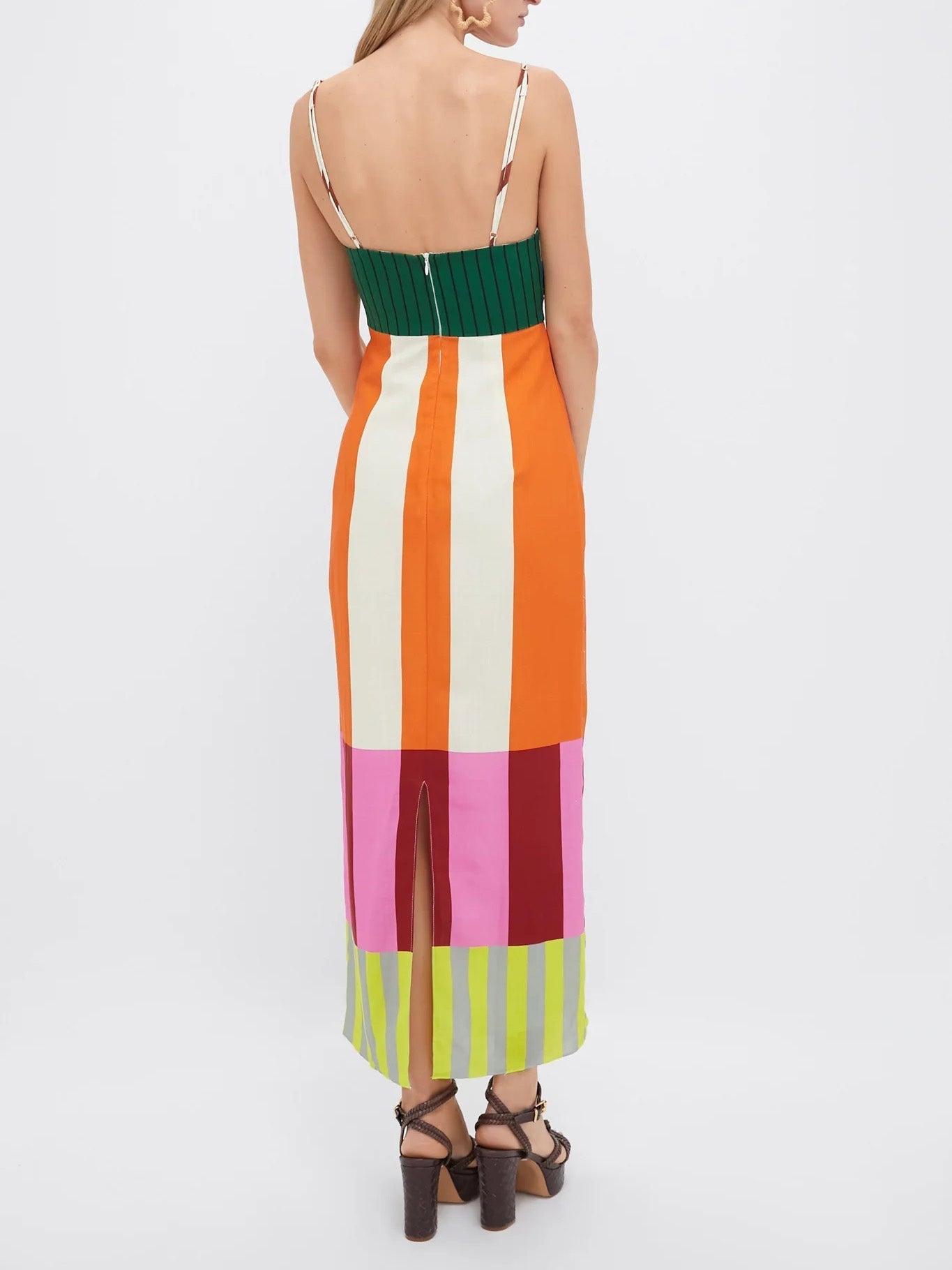 PALOMA | VESTIDO MAXI COLORIDO A RAYAS