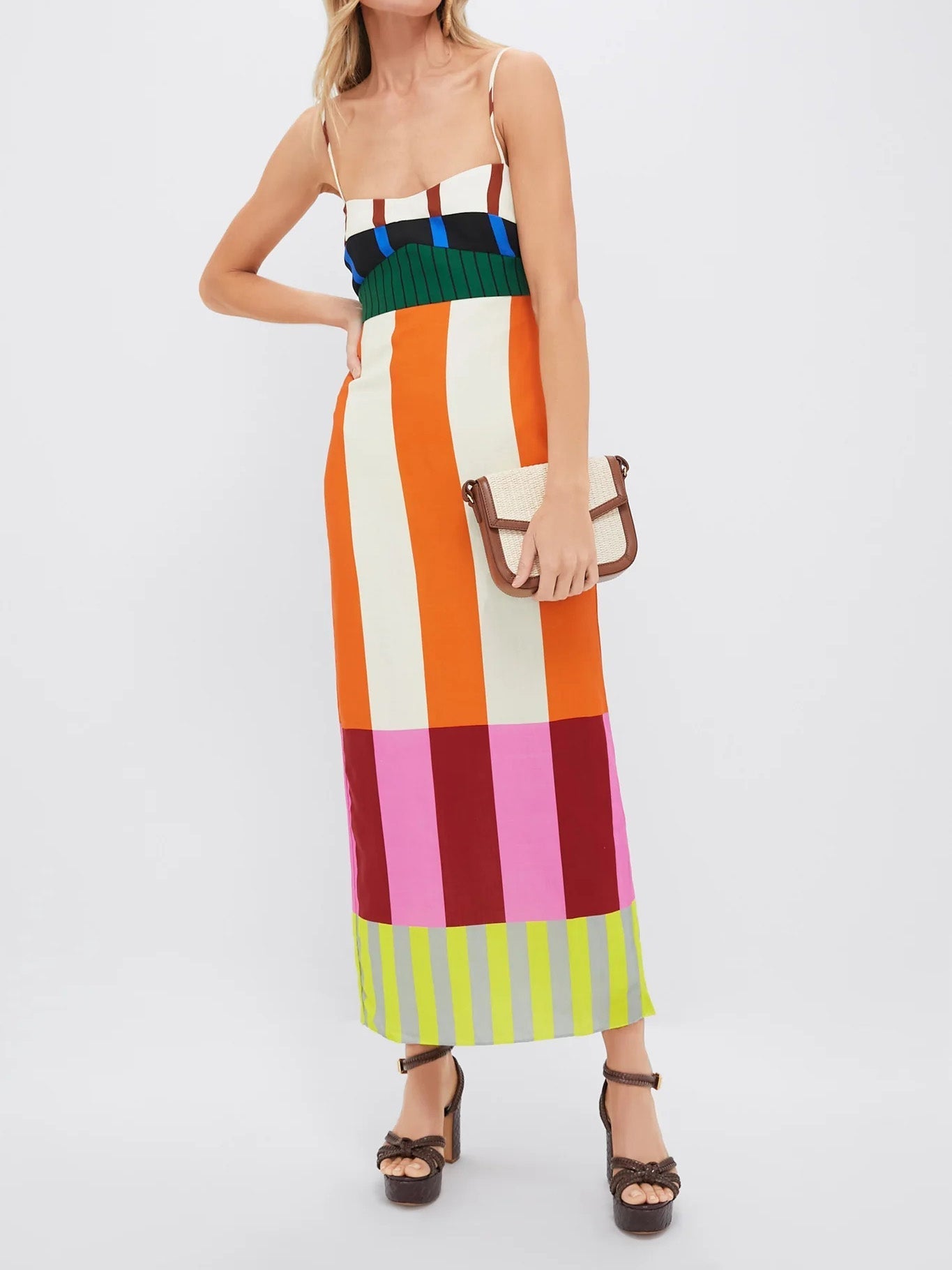 PALOMA | VESTIDO MAXI COLORIDO A RAYAS